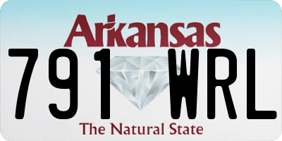 AR license plate 791WRL