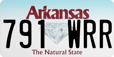 AR license plate 791WRR