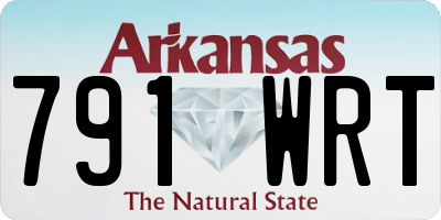 AR license plate 791WRT