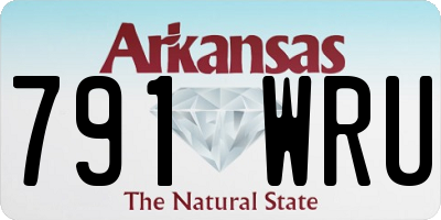 AR license plate 791WRU