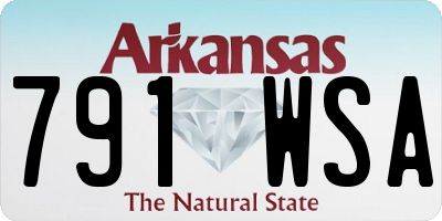 AR license plate 791WSA