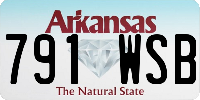 AR license plate 791WSB