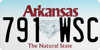 AR license plate 791WSC