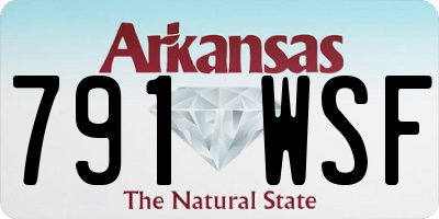 AR license plate 791WSF