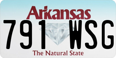 AR license plate 791WSG