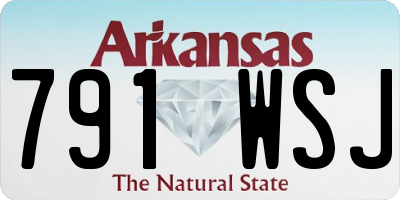 AR license plate 791WSJ