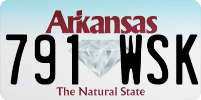AR license plate 791WSK