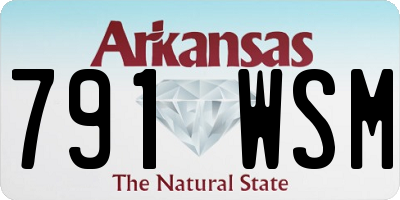 AR license plate 791WSM
