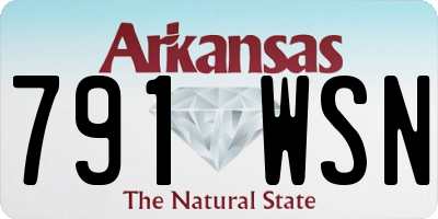 AR license plate 791WSN