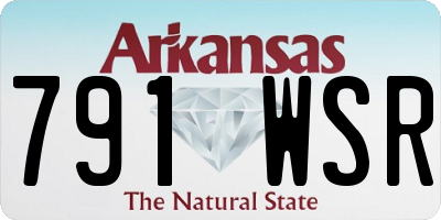 AR license plate 791WSR