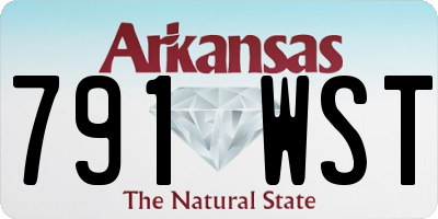 AR license plate 791WST