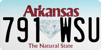 AR license plate 791WSU
