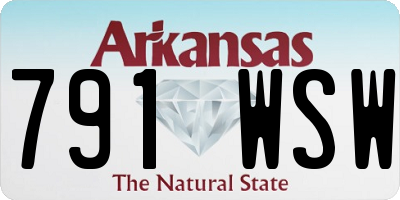 AR license plate 791WSW