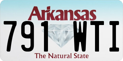 AR license plate 791WTI
