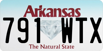 AR license plate 791WTX