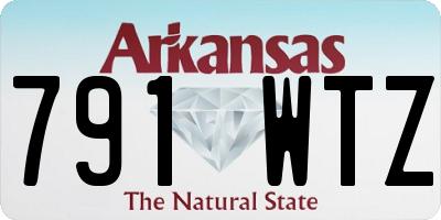 AR license plate 791WTZ