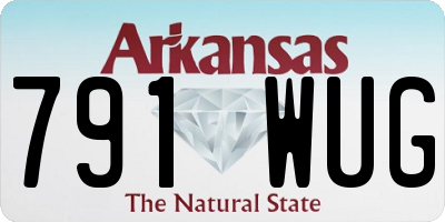AR license plate 791WUG