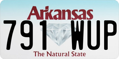 AR license plate 791WUP