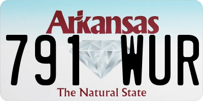 AR license plate 791WUR