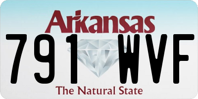 AR license plate 791WVF