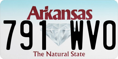 AR license plate 791WVO