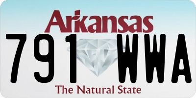 AR license plate 791WWA