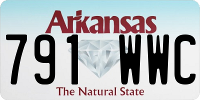 AR license plate 791WWC