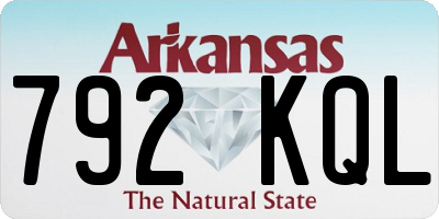 AR license plate 792KQL