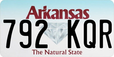 AR license plate 792KQR