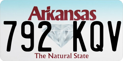 AR license plate 792KQV