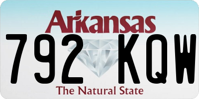 AR license plate 792KQW