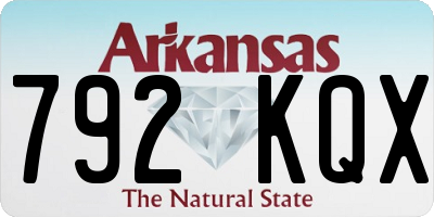 AR license plate 792KQX