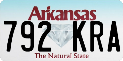 AR license plate 792KRA