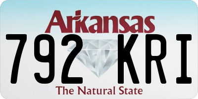 AR license plate 792KRI