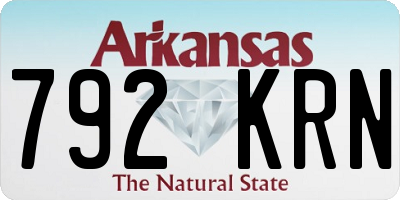 AR license plate 792KRN