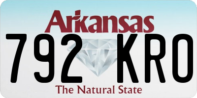 AR license plate 792KRO