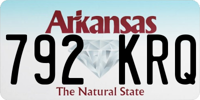 AR license plate 792KRQ