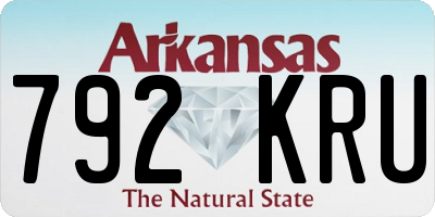 AR license plate 792KRU
