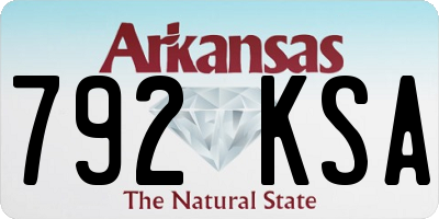 AR license plate 792KSA