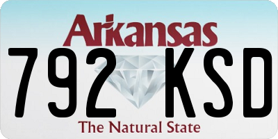 AR license plate 792KSD