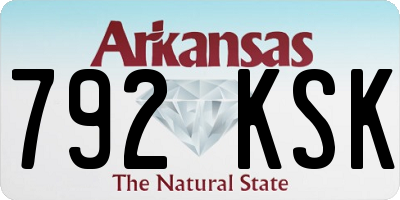 AR license plate 792KSK