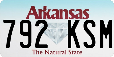 AR license plate 792KSM
