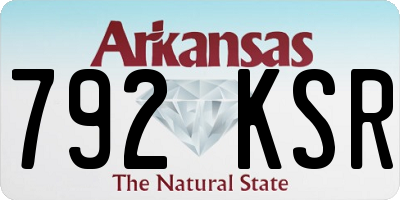 AR license plate 792KSR