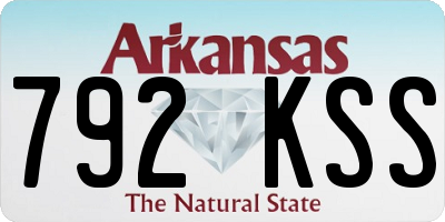 AR license plate 792KSS