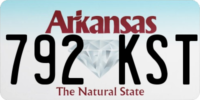 AR license plate 792KST
