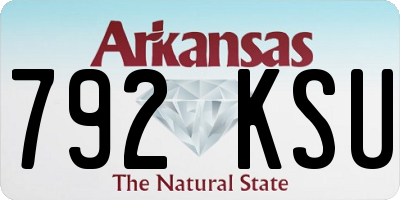 AR license plate 792KSU