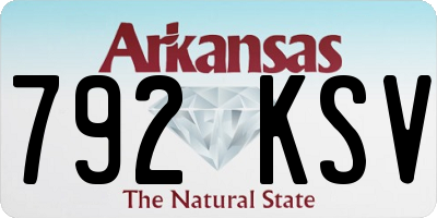 AR license plate 792KSV