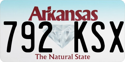 AR license plate 792KSX