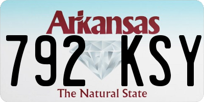 AR license plate 792KSY