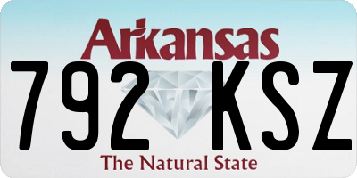 AR license plate 792KSZ